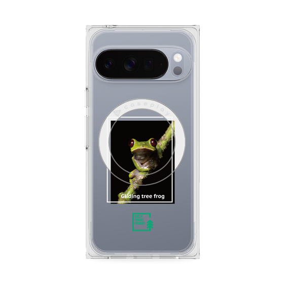 Premium Square Case with Pixelsnap［ Green Future Project - Gliding tree frog ］