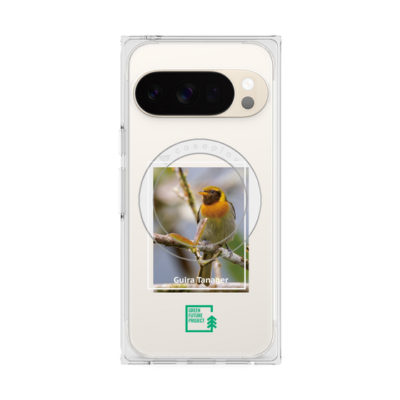 Premium Square Case with Pixelsnap［ Green Future Project - Guira Tanager ］