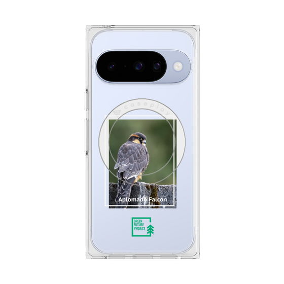 Premium Square Case with Pixelsnap［ Green Future Project - Aplomado Falcon ］