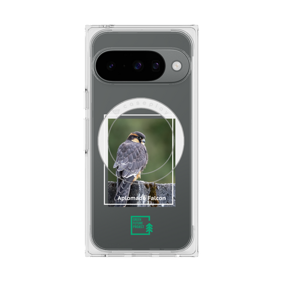 Premium Square Case with Pixelsnap［ Green Future Project - Aplomado Falcon ］