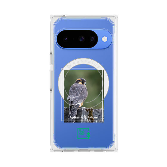 Premium Square Case with Pixelsnap［ Green Future Project - Aplomado Falcon ］