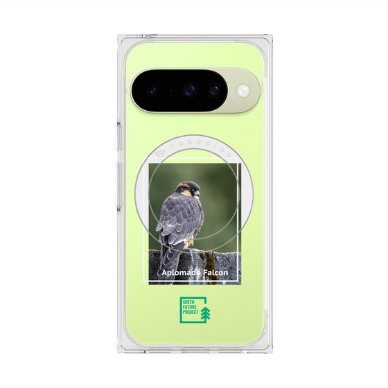 Premium Square Case with Pixelsnap［ Green Future Project - Aplomado Falcon ］