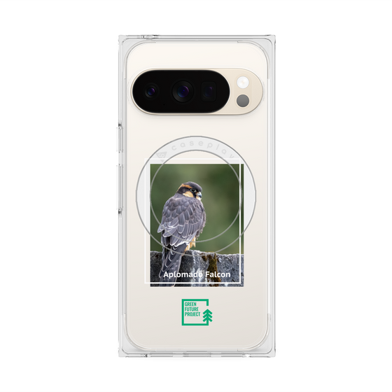 Premium Square Case with Pixelsnap［ Green Future Project - Aplomado Falcon ］