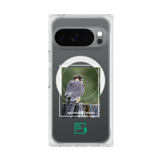 Premium Square Case with Pixelsnap［ Green Future Project - Aplomado Falcon ］