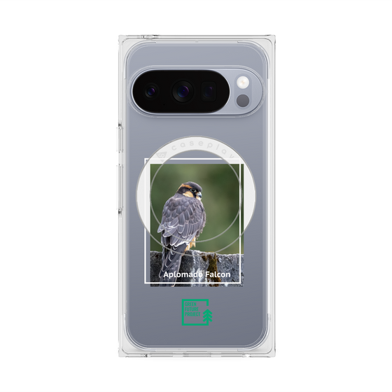 Premium Square Case with Pixelsnap［ Green Future Project - Aplomado Falcon ］