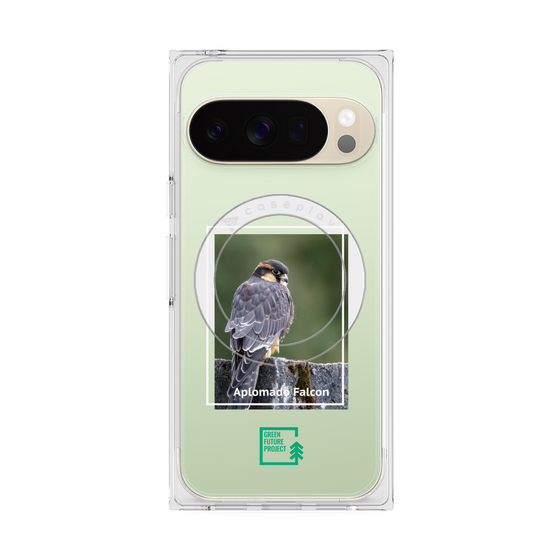 Premium Square Case with Pixelsnap［ Green Future Project - Aplomado Falcon ］