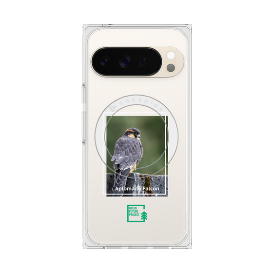 Premium Square Case with Pixelsnap［ Green Future Project - Aplomado Falcon ］