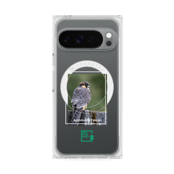 Premium Square Case with Pixelsnap［ Green Future Project - Aplomado Falcon ］