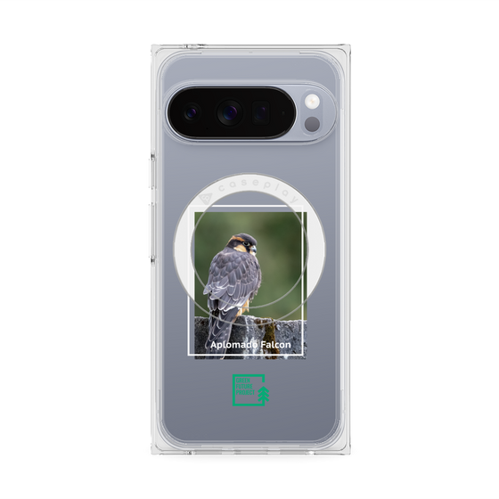 Premium Square Case with Pixelsnap［ Green Future Project - Aplomado Falcon ］