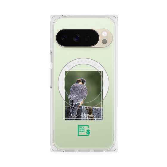 Premium Square Case with Pixelsnap［ Green Future Project - Aplomado Falcon ］
