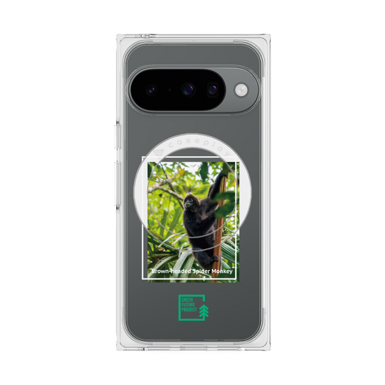 Premium Square Case with Pixelsnap［ Green Future Project - Brown-headed Spider Monkey ］
