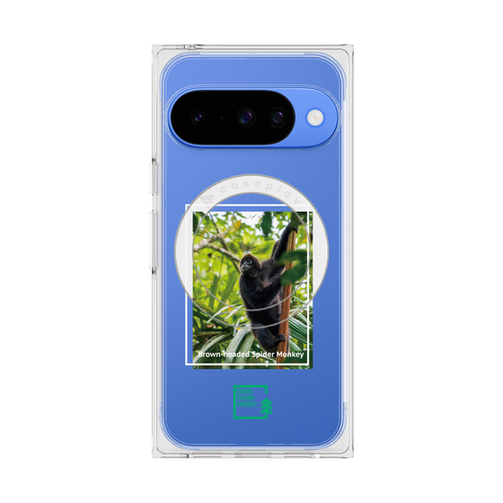 Premium Square Case with Pixelsnap［ Green Future Project - Brown-headed Spider Monkey ］