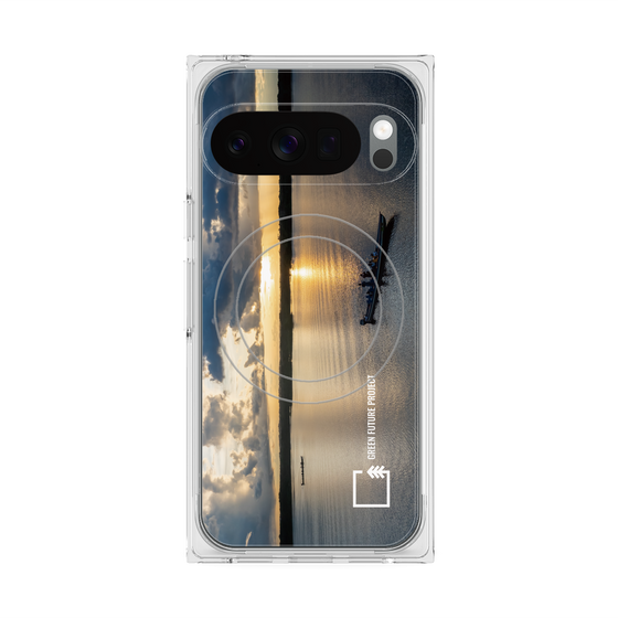 Premium Square Case with Pixelsnap［ Green Future Project - Landscape ］