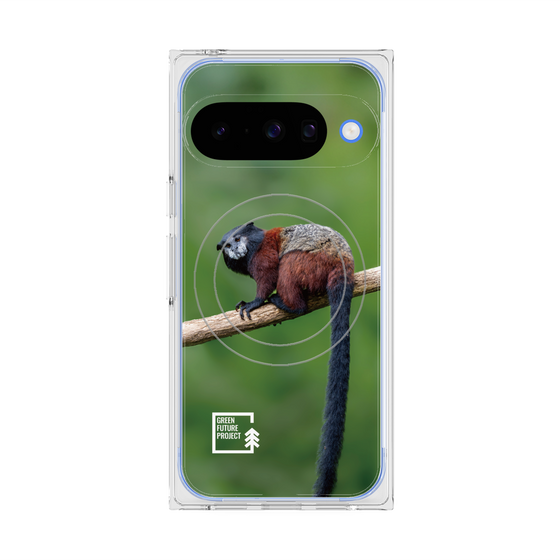 Premium Square Case with Pixelsnap［ Green Future Project - Saddle-backTamarin ］