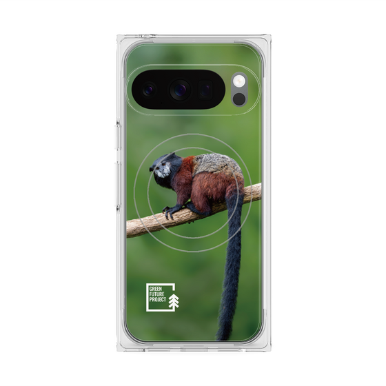 Premium Square Case with Pixelsnap［ Green Future Project - Saddle-backTamarin ］