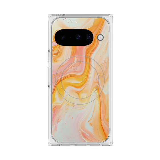 Premium Square Case with Pixelsnap［ Color Rain - Original - Tangerine Mist ］