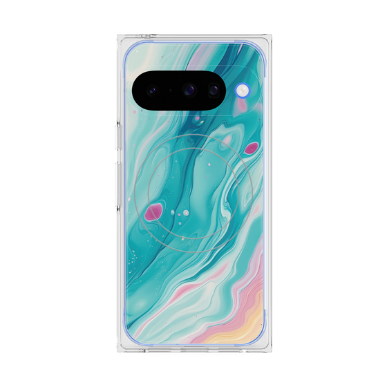 Premium Square Case with Pixelsnap［ Color Rain - Original - Serene Wave ］