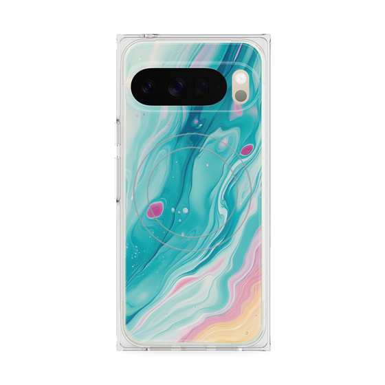 Premium Square Case with Pixelsnap［ Color Rain - Original - Serene Wave ］