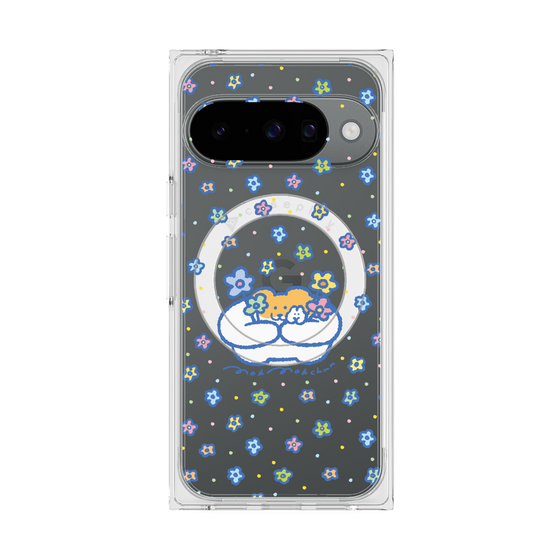 Premium Square Case with Pixelsnap［ Mokmokchan - Flowers ］