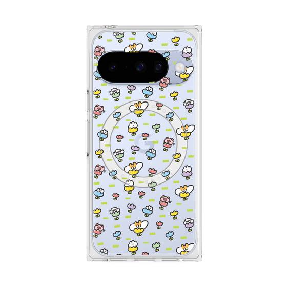 Premium Square Case with Pixelsnap［ Mokmokchan - Flower - All-over Pattern ］