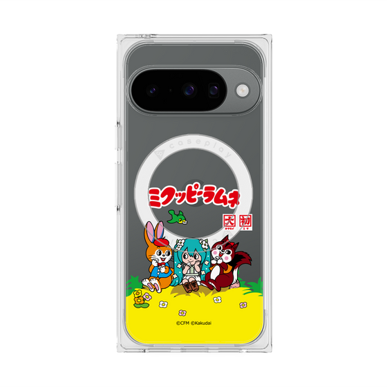 Premium Square Case with Pixelsnap［ Hatsune Miku × Kuppy Ramune - Package - Clear ］