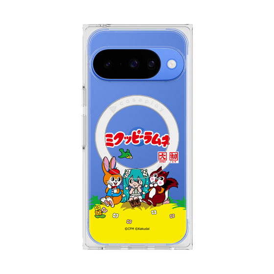 Premium Square Case with Pixelsnap［ Hatsune Miku × Kuppy Ramune - Package - Clear ］