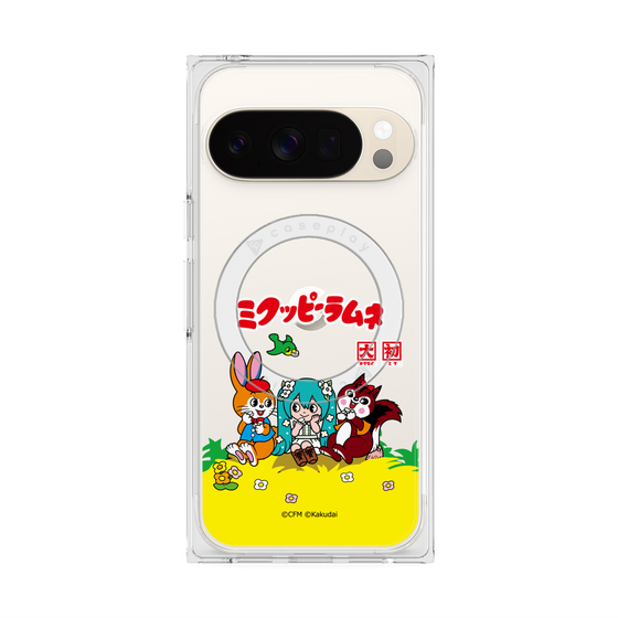 Premium Square Case with Pixelsnap［ Hatsune Miku × Kuppy Ramune - Package - Clear ］