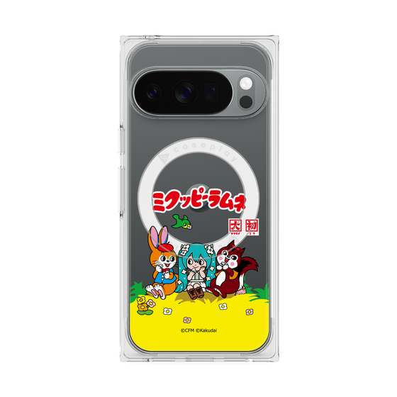 Premium Square Case with Pixelsnap［ Hatsune Miku × Kuppy Ramune - Package - Clear ］