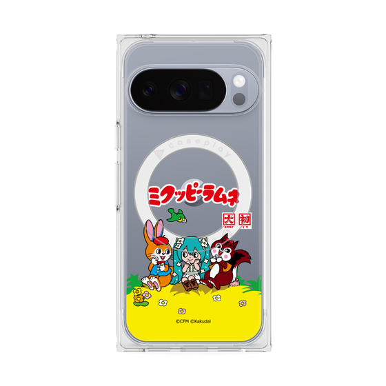 Premium Square Case with Pixelsnap［ Hatsune Miku × Kuppy Ramune - Package - Clear ］