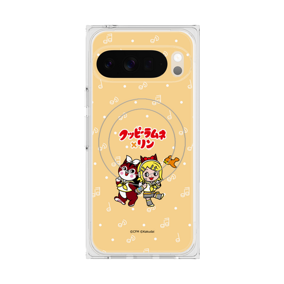 Premium Square Case with Pixelsnap［ Hatsune Miku × Kuppy Ramune - Kagamine Rin × Ram - Chibi Illustration ］