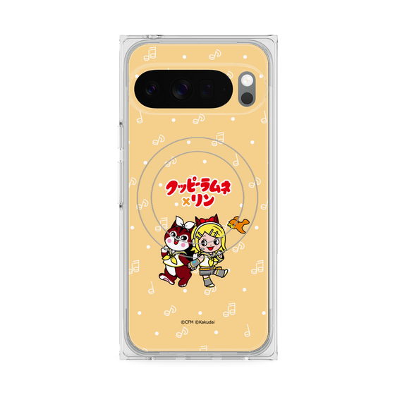 Premium Square Case with Pixelsnap［ Hatsune Miku × Kuppy Ramune - Kagamine Rin × Ram - Chibi Illustration ］