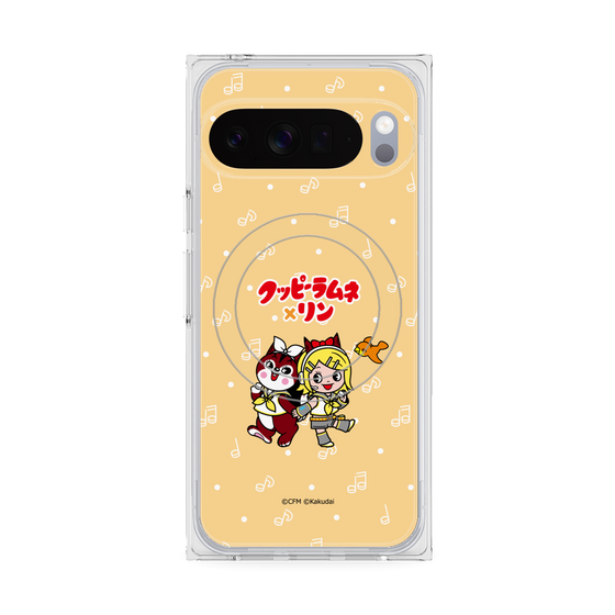Premium Square Case with Pixelsnap［ Hatsune Miku × Kuppy Ramune - Kagamine Rin × Ram - Chibi Illustration ］