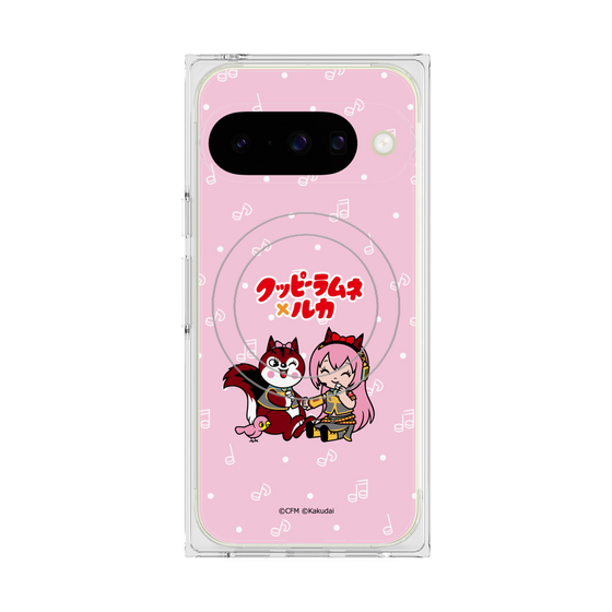 Premium Square Case with Pixelsnap［ Hatsune Miku × Kuppy Ramune - Megurine Luka × Ram - Chibi Illustration ］