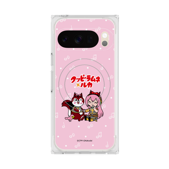 Premium Square Case with Pixelsnap［ Hatsune Miku × Kuppy Ramune - Megurine Luka × Ram - Chibi Illustration ］