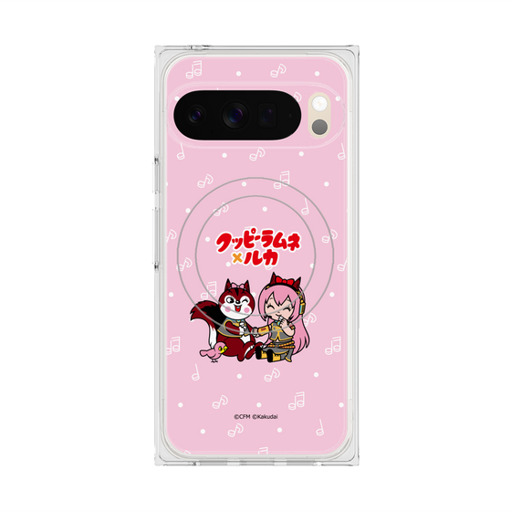 Premium Square Case with Pixelsnap［ Hatsune Miku × Kuppy Ramune - Megurine Luka × Ram - Chibi Illustration ］