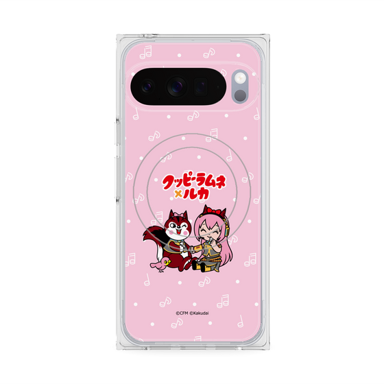 Premium Square Case with Pixelsnap［ Hatsune Miku × Kuppy Ramune - Megurine Luka × Ram - Chibi Illustration ］