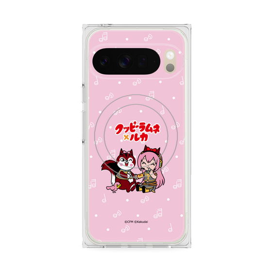 Premium Square Case with Pixelsnap［ Hatsune Miku × Kuppy Ramune - Megurine Luka × Ram - Chibi Illustration ］