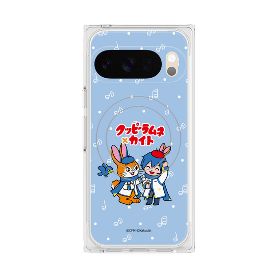 Premium Square Case with Pixelsnap［ Hatsune Miku × Kuppy Ramune - KAITO × Kuppy - Chibi Illustration ］