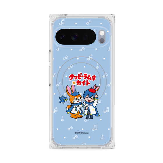 Premium Square Case with Pixelsnap［ Hatsune Miku × Kuppy Ramune - KAITO × Kuppy - Chibi Illustration ］