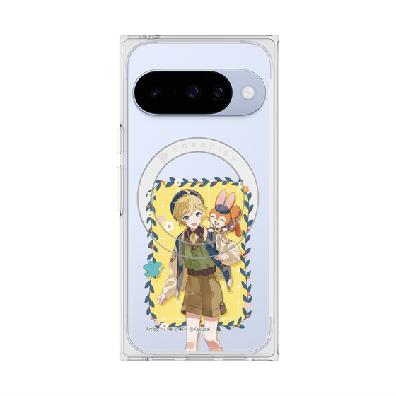 Premium Square Case with Pixelsnap［ Hatsune Miku × Kuppy Ramune - Kagamine Len × Kuppy - Full-body Illustration 1 ］