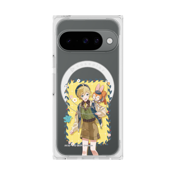 Premium Square Case with Pixelsnap［ Hatsune Miku × Kuppy Ramune - Kagamine Len × Kuppy - Full-body Illustration 1 ］