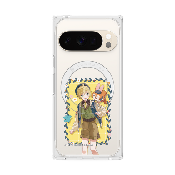 Premium Square Case with Pixelsnap［ Hatsune Miku × Kuppy Ramune - Kagamine Len × Kuppy - Full-body Illustration 1 ］