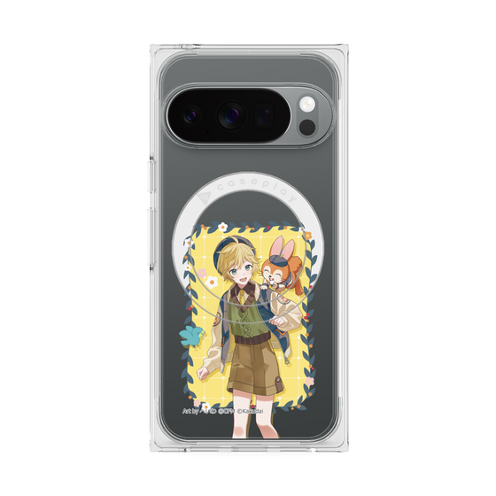 Premium Square Case with Pixelsnap［ Hatsune Miku × Kuppy Ramune - Kagamine Len × Kuppy - Full-body Illustration 1 ］