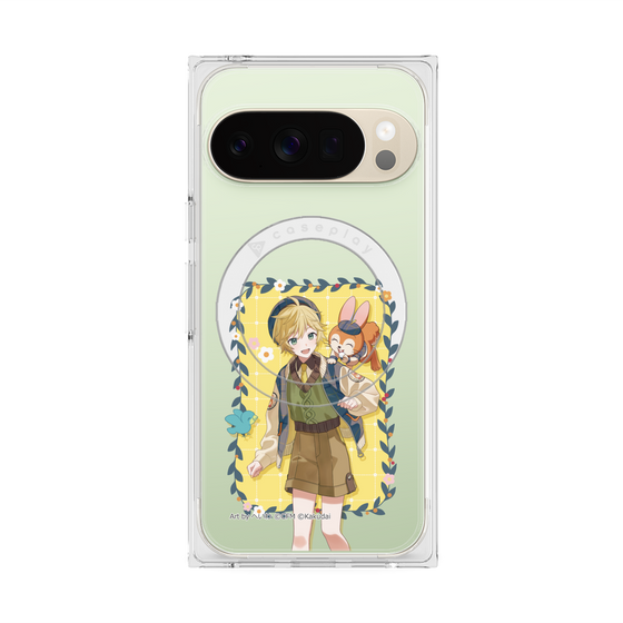 Premium Square Case with Pixelsnap［ Hatsune Miku × Kuppy Ramune - Kagamine Len × Kuppy - Full-body Illustration 1 ］