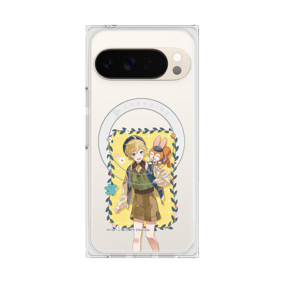 Premium Square Case with Pixelsnap［ Hatsune Miku × Kuppy Ramune - Kagamine Len × Kuppy - Full-body Illustration 1 ］