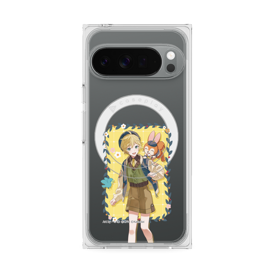 Premium Square Case with Pixelsnap［ Hatsune Miku × Kuppy Ramune - Kagamine Len × Kuppy - Full-body Illustration 1 ］