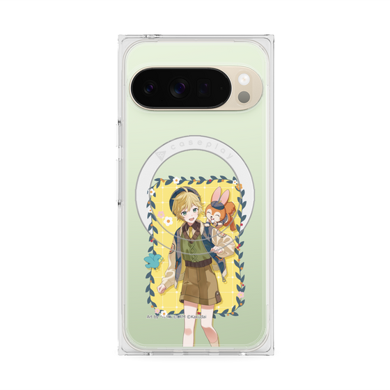 Premium Square Case with Pixelsnap［ Hatsune Miku × Kuppy Ramune - Kagamine Len × Kuppy - Full-body Illustration 1 ］