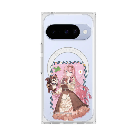 Premium Square Case with Pixelsnap［ Hatsune Miku × Kuppy Ramune - Megurine Luka × Ram - Full-body Illustration 1 ］
