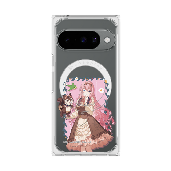 Premium Square Case with Pixelsnap［ Hatsune Miku × Kuppy Ramune - Megurine Luka × Ram - Full-body Illustration 1 ］