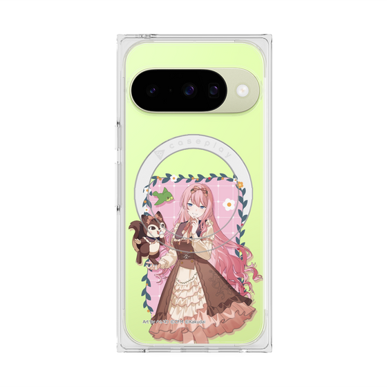 Premium Square Case with Pixelsnap［ Hatsune Miku × Kuppy Ramune - Megurine Luka × Ram - Full-body Illustration 1 ］